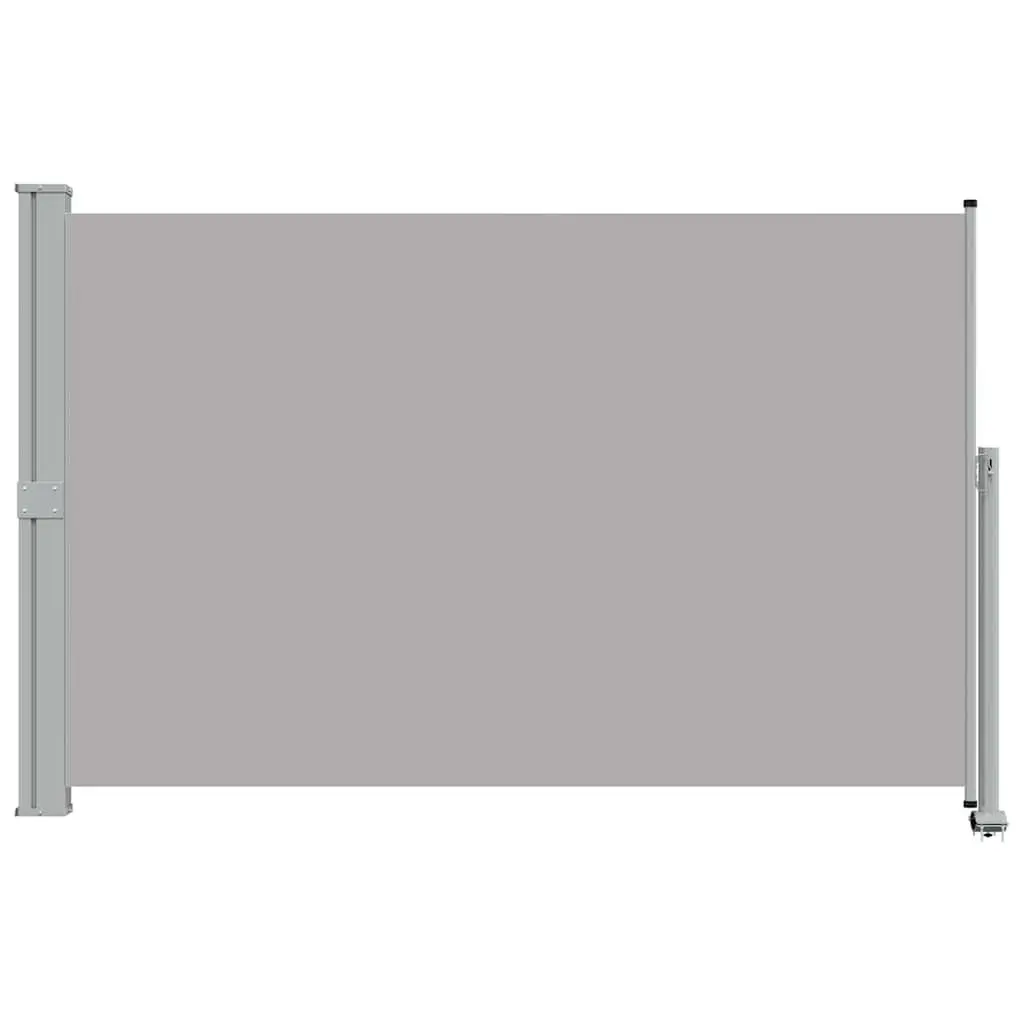Retractable Side Awning for Patio 160 x 300 cm Grey Outdoor Privacy Screen Shade