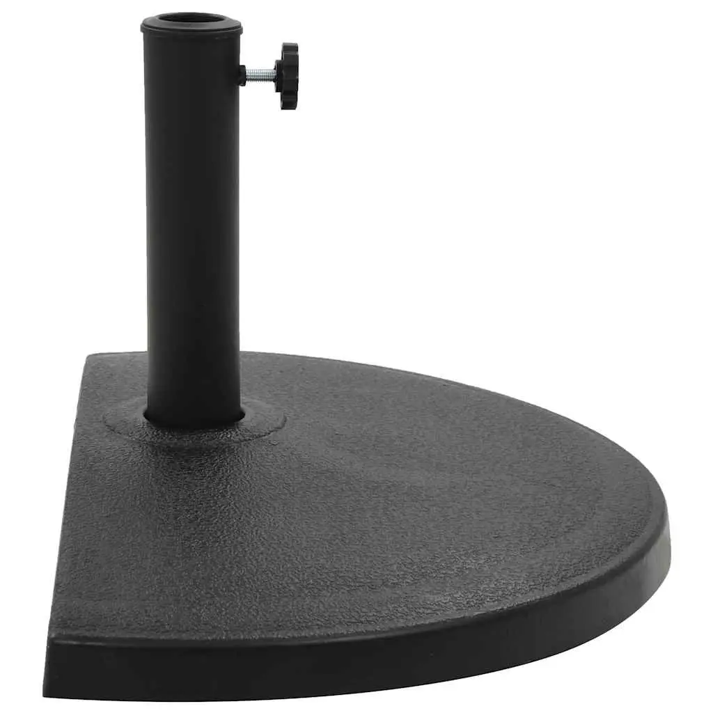 Half Round Parasol Base Outdoor Umbrella Stand Weather Resistant Polyresin