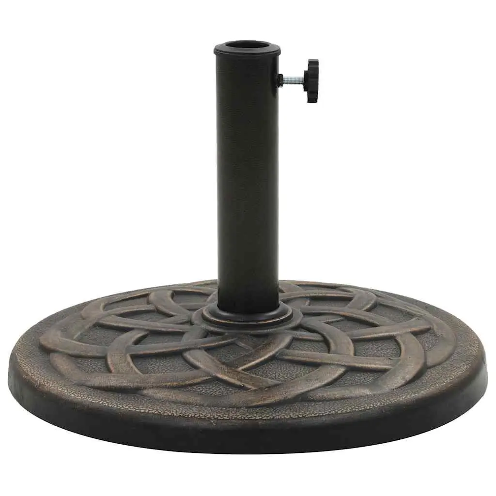 Parasol Base Outdoor Umbrella Stand Round Polyresin Garden Patio