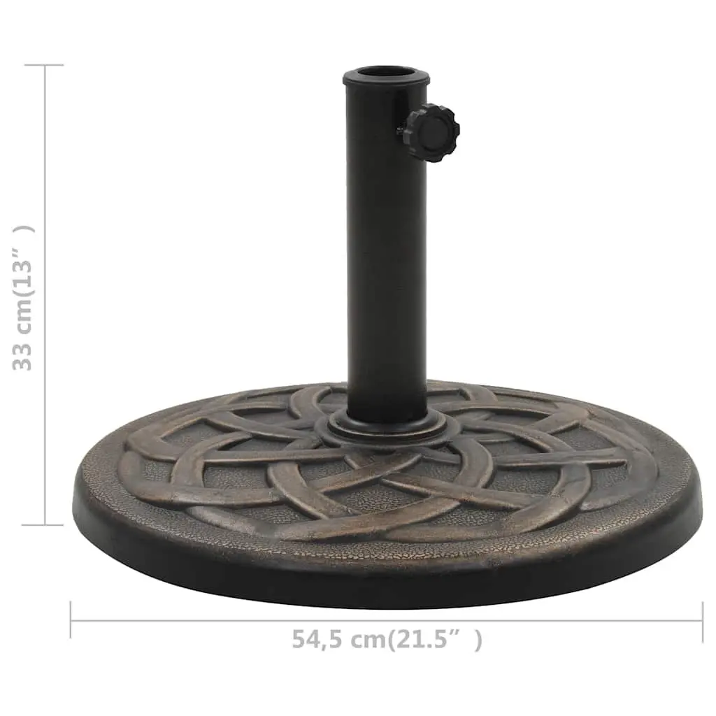 Parasol Base Outdoor Umbrella Stand Round Polyresin Garden Patio