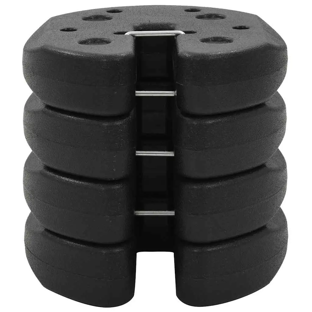 Concrete Gazebo Weight Plates 4 Pack Black Outdoor Tent Stabiliser Stackable
