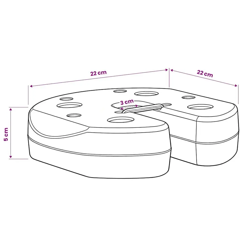 Concrete Gazebo Weight Plates 4 Pack Black Outdoor Tent Stabiliser Stackable