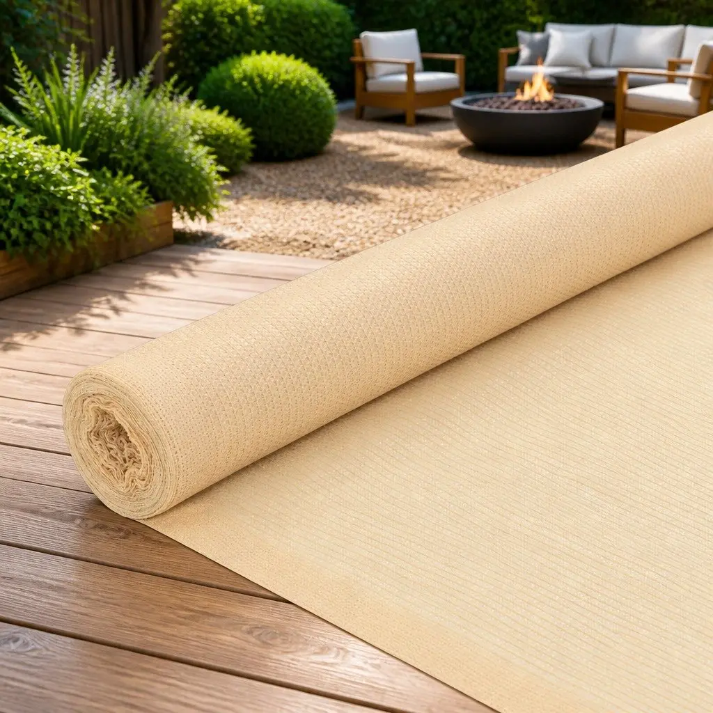 Beige HDPE Privacy Net 2x10m