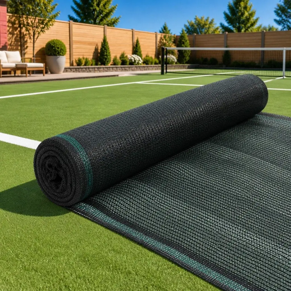 Tennis Court Windbreak Screen 2x25m HDPE Green
