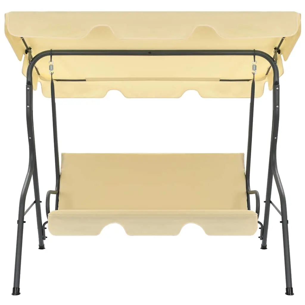 Garden Swing Bench White Outdoor Patio Canopy Seat Recliner Shade Hammock Chair