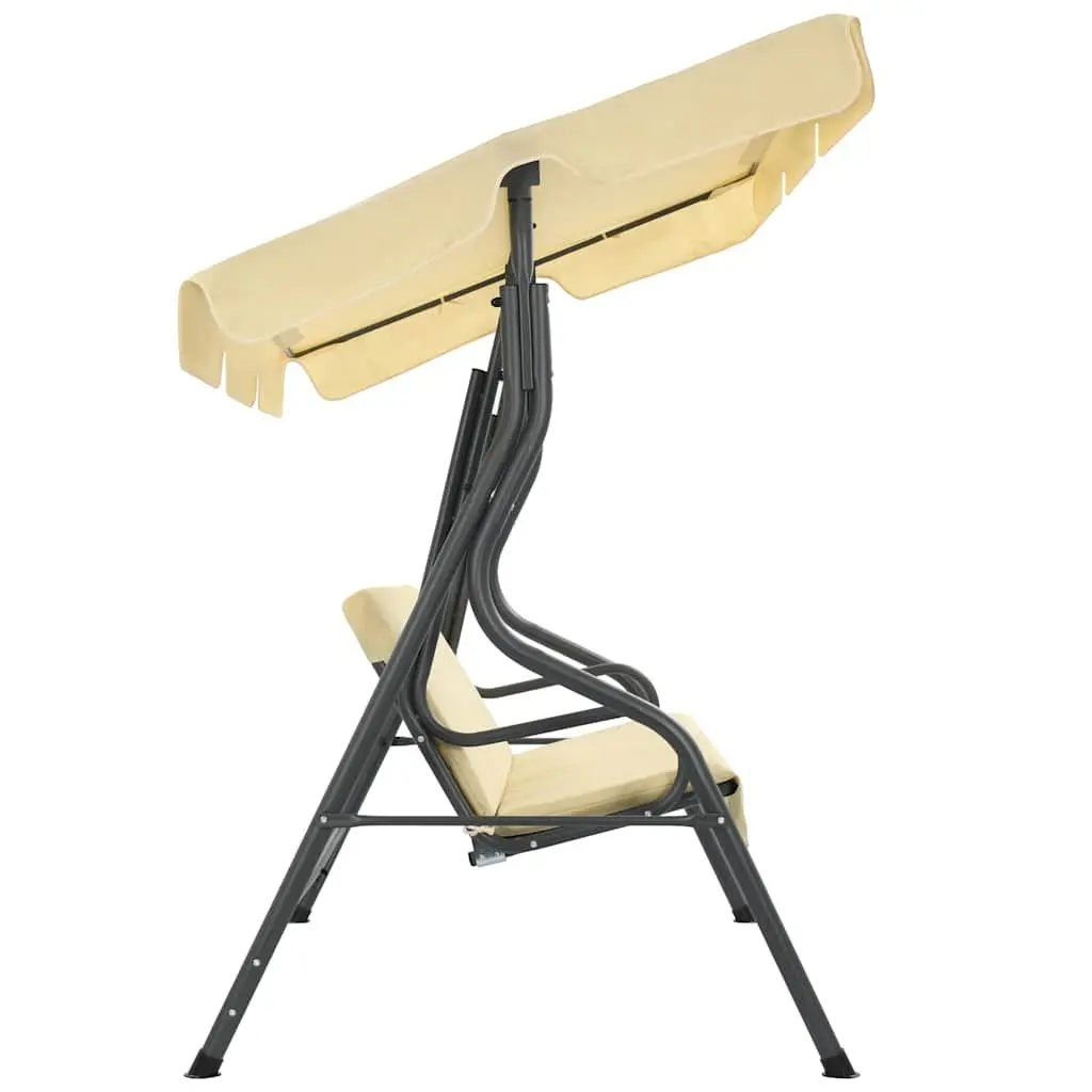 Garden Swing Bench White Outdoor Patio Canopy Seat Recliner Shade Hammock Chair