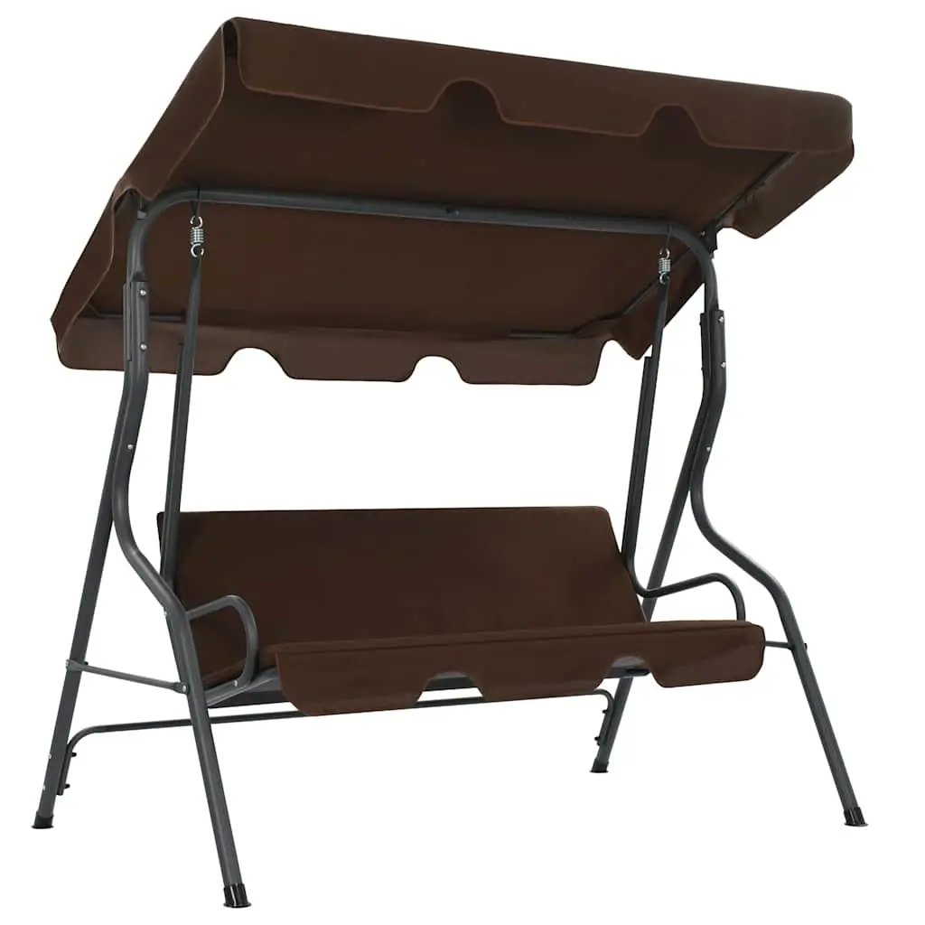 Garden Swing Bench Outdoor Patio Furniture Brown 170 x 110 x 153 cm