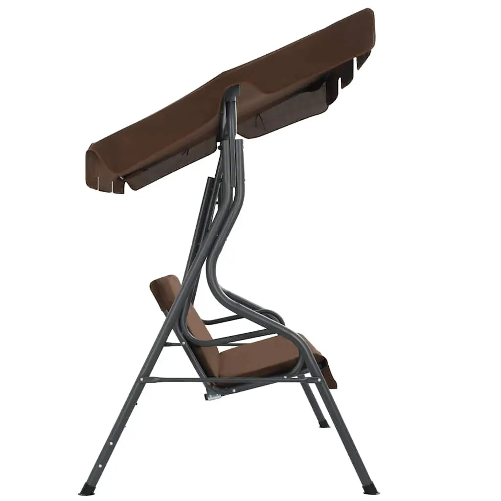 Garden Swing Bench Outdoor Patio Furniture Brown 170 x 110 x 153 cm