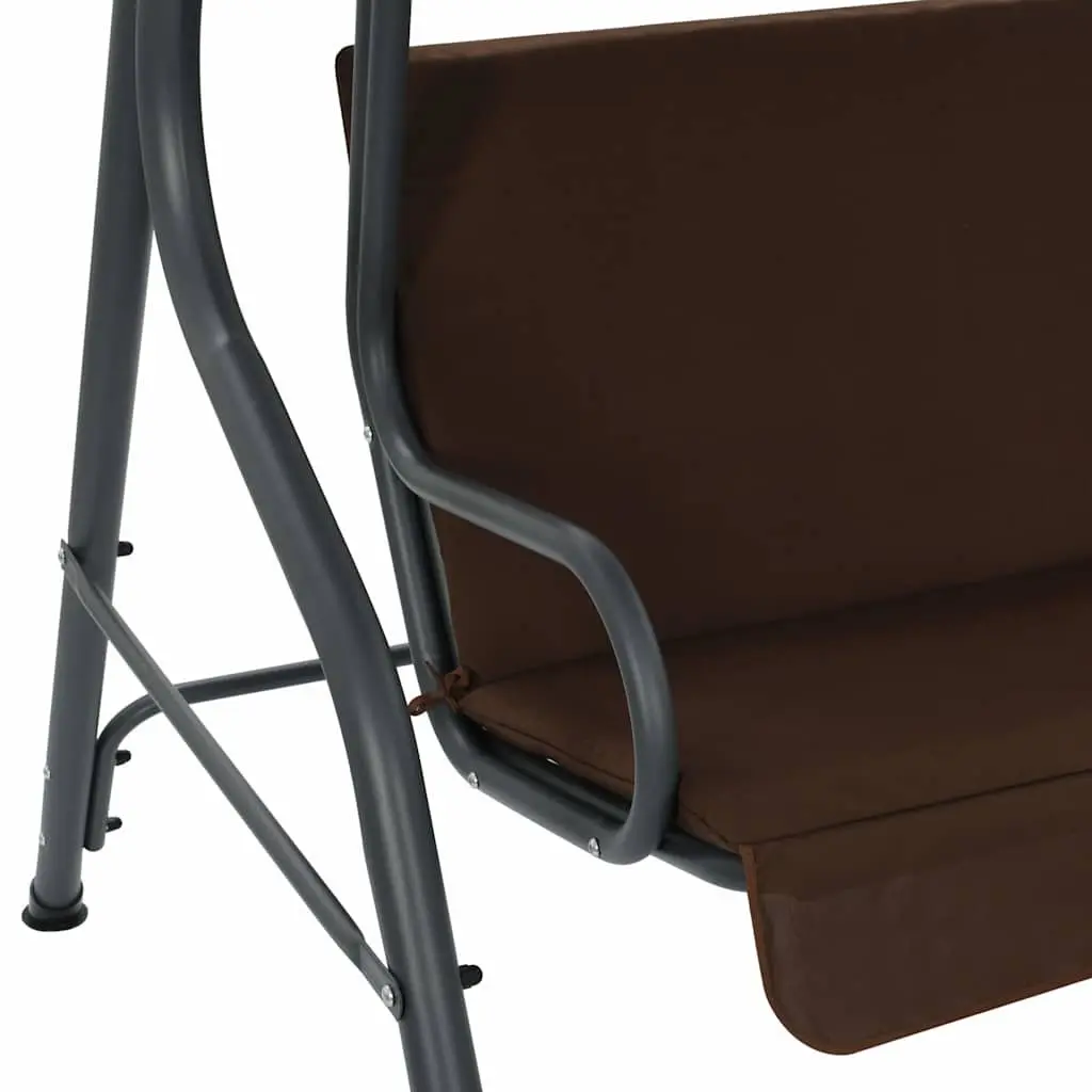Garden Swing Bench Outdoor Patio Furniture Brown 170 x 110 x 153 cm