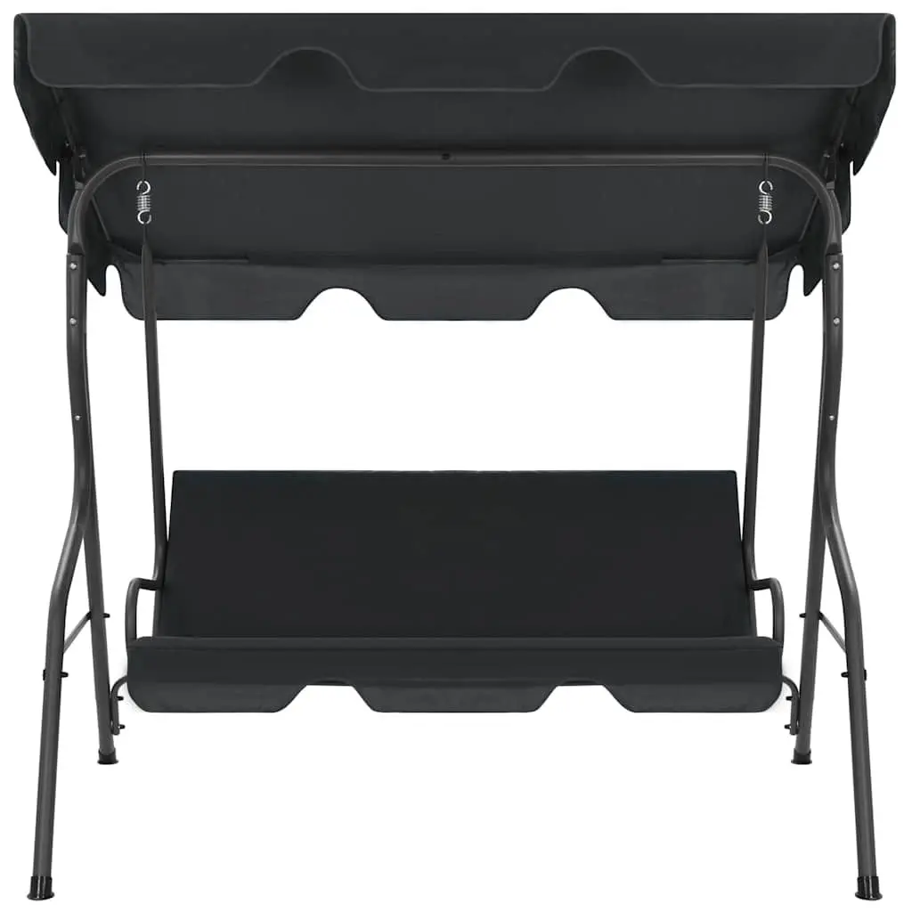 Garden Swing Bench Outdoor Patio Chair Canopy Shade Relaxing Seat Anthracite