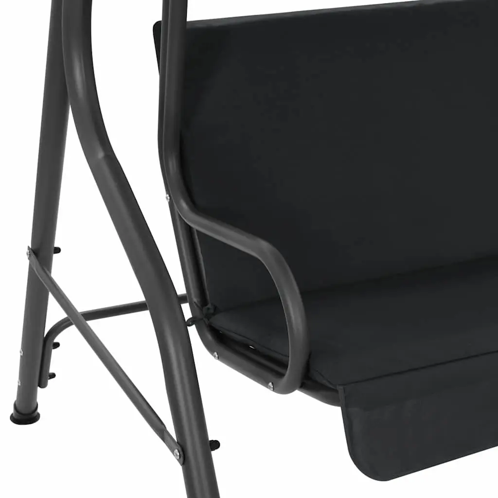 Garden Swing Bench Outdoor Patio Chair Canopy Shade Relaxing Seat Anthracite