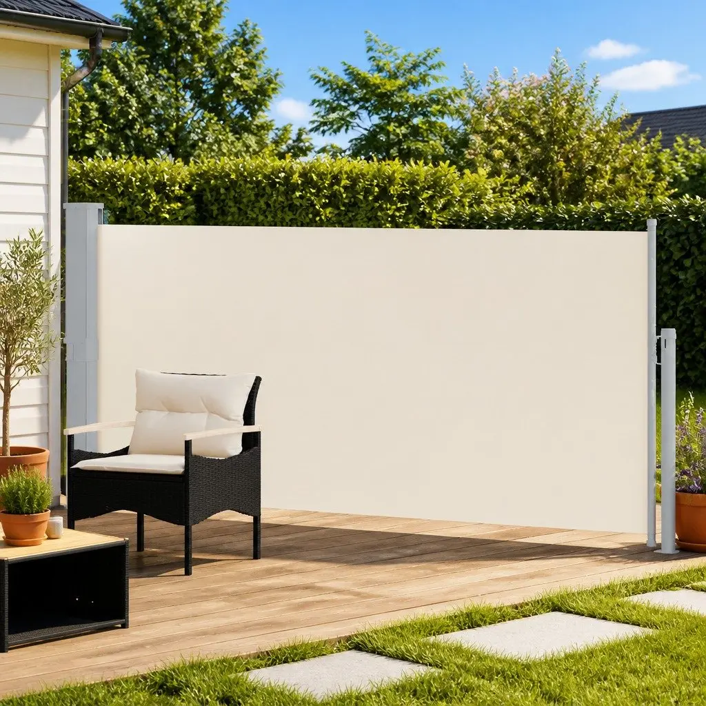 Retractable Side Awning 140 x 300 cm Garden Patio Balcony Privacy Screen Outdoor