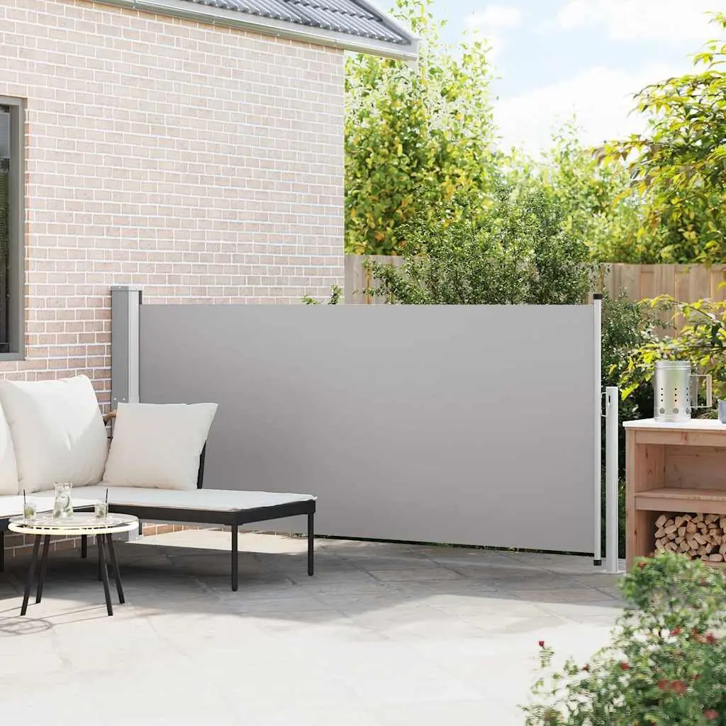 Retractable Side Awning for Outdoor Patio Garden 140 x 300 cm Grey