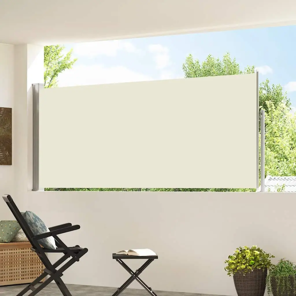 Retractable Side Awning 120 x 300 cm Cream