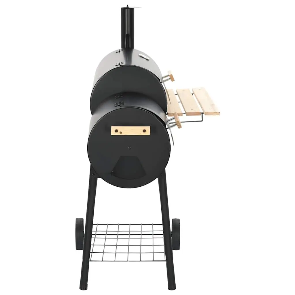 Charcoal BBQ Offset Smoker Grill Cooking Chamber Firebox Outdoor Garden