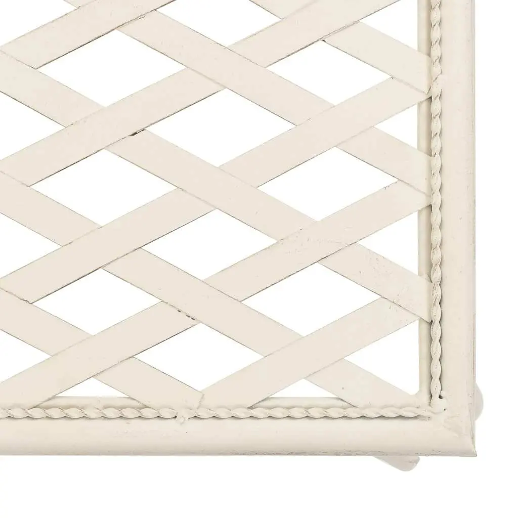 Garden Chaise Lounge Outdoor Use 128cm Metal Frame White