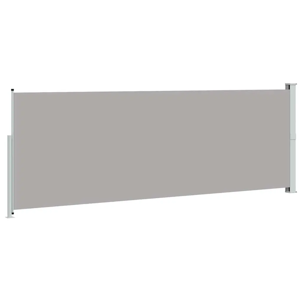 Retractable Side Awning Garden Patio Screen 160x500cm Outdoor Sunshade Grey