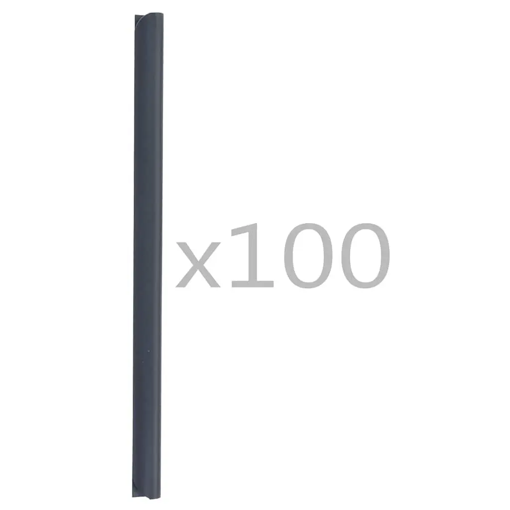 Fence Strip Clips for PVC Fencing Anthracite 100 Piece