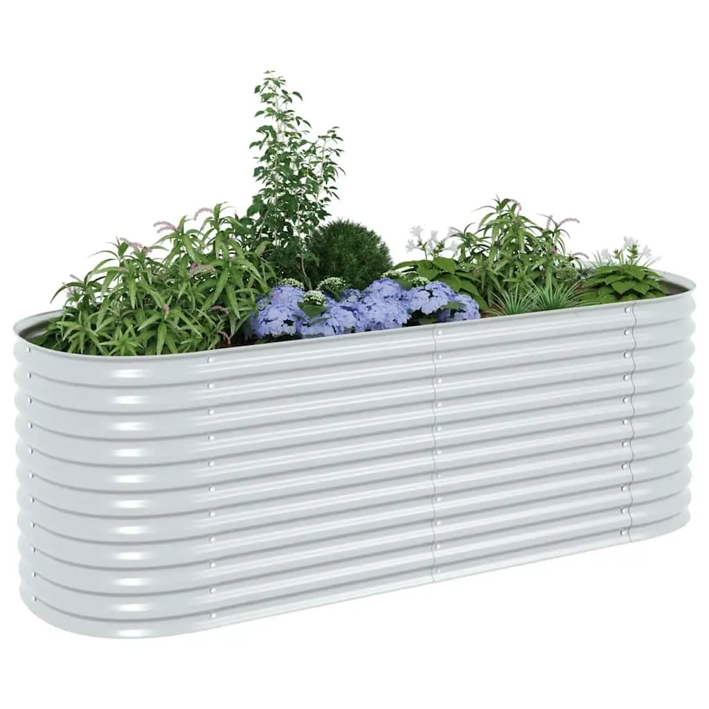Galvanised Steel Raised Bed Outdoor Planter 240x80x81 cm