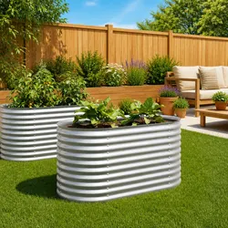Galvanised Steel Raised Garden Bed Dimensions 160x80x81 cm