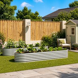Specifications of Raised Garden Bed 320x80x44cm Silver