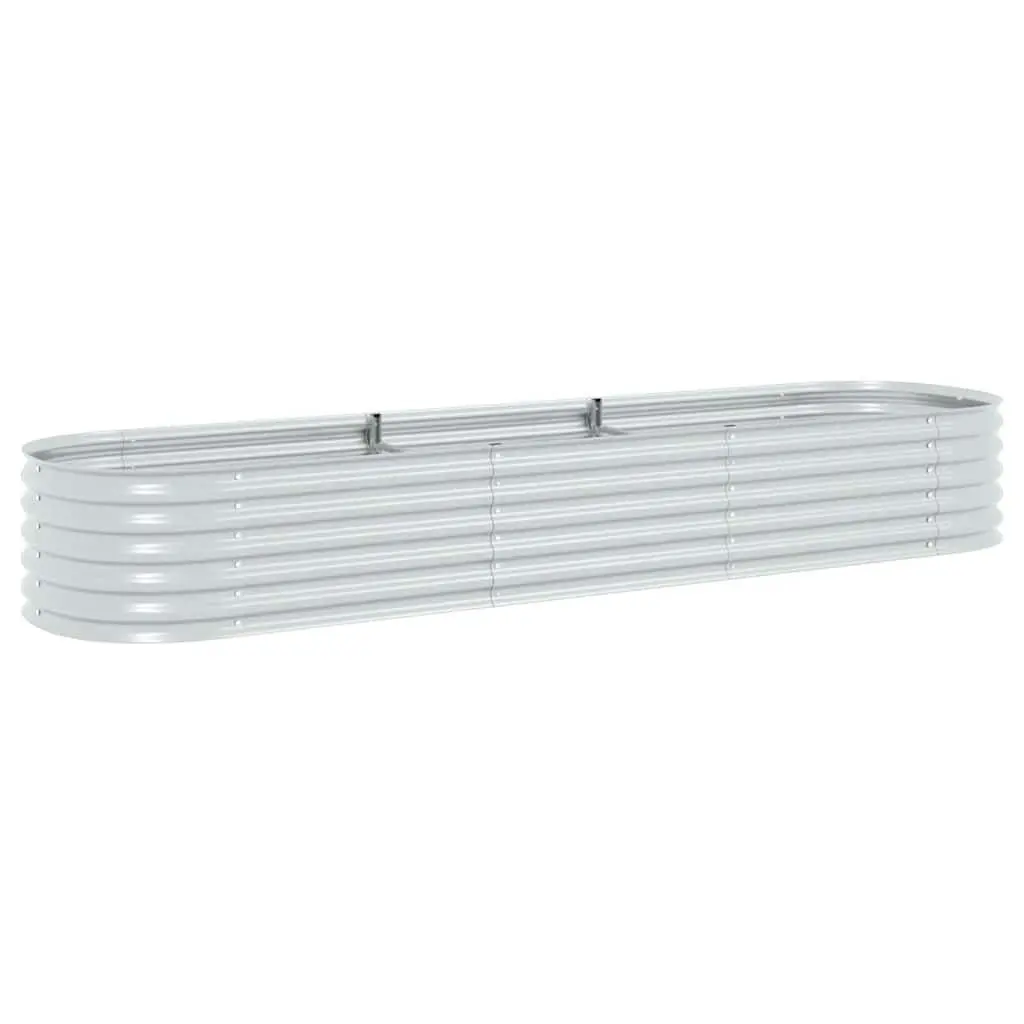Raised Garden Bed 320x80x44cm Silver