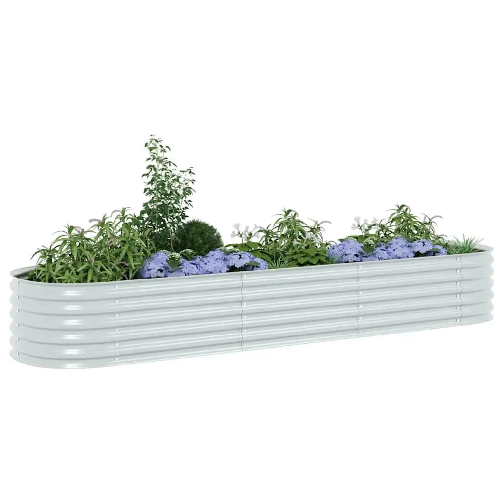 Raised Garden Bed 320x80x44cm Silver