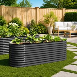 Galvanised Steel Raised Garden Bed 240x80x81 cm Specifications