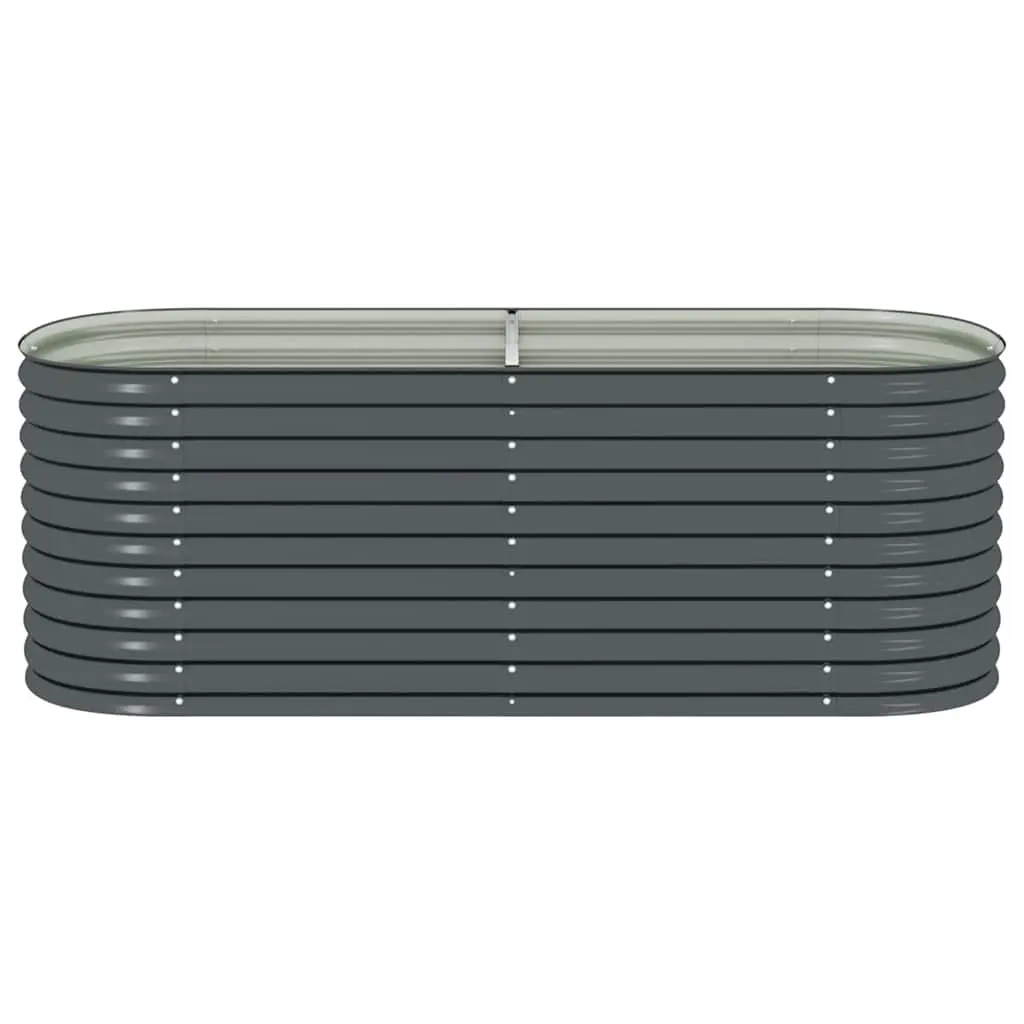 Garden Raised Bed Outdoor 240x80x81 cm Galvanised Steel Planter