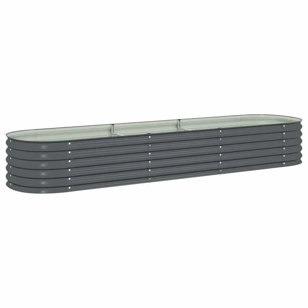 Galvanised Steel Raised Garden Bed 320x80x44 cm