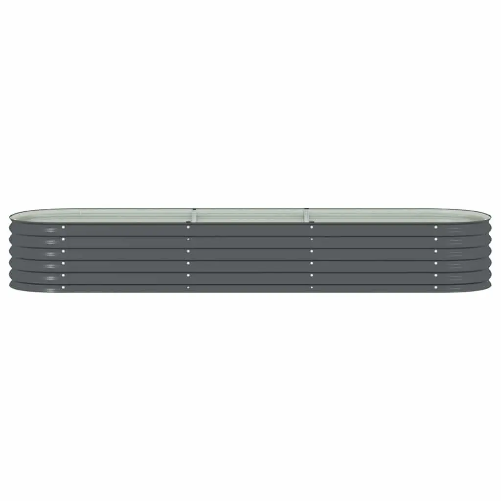 Galvanised Steel Raised Garden Bed 320x80x44 cm