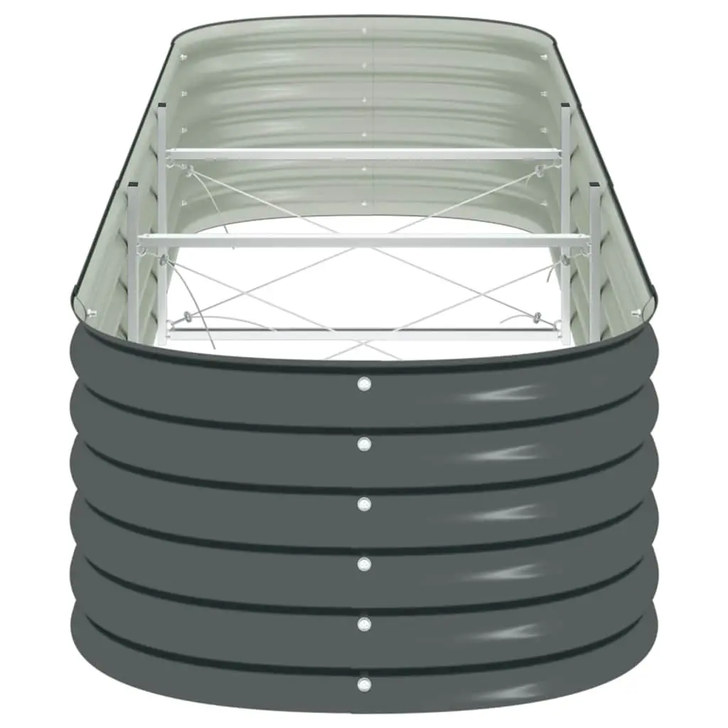 Galvanised Steel Raised Garden Bed 320x80x44 cm