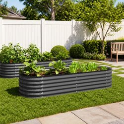Garden Raised Bed Dimensions 240x80x44 cm Steel Grey