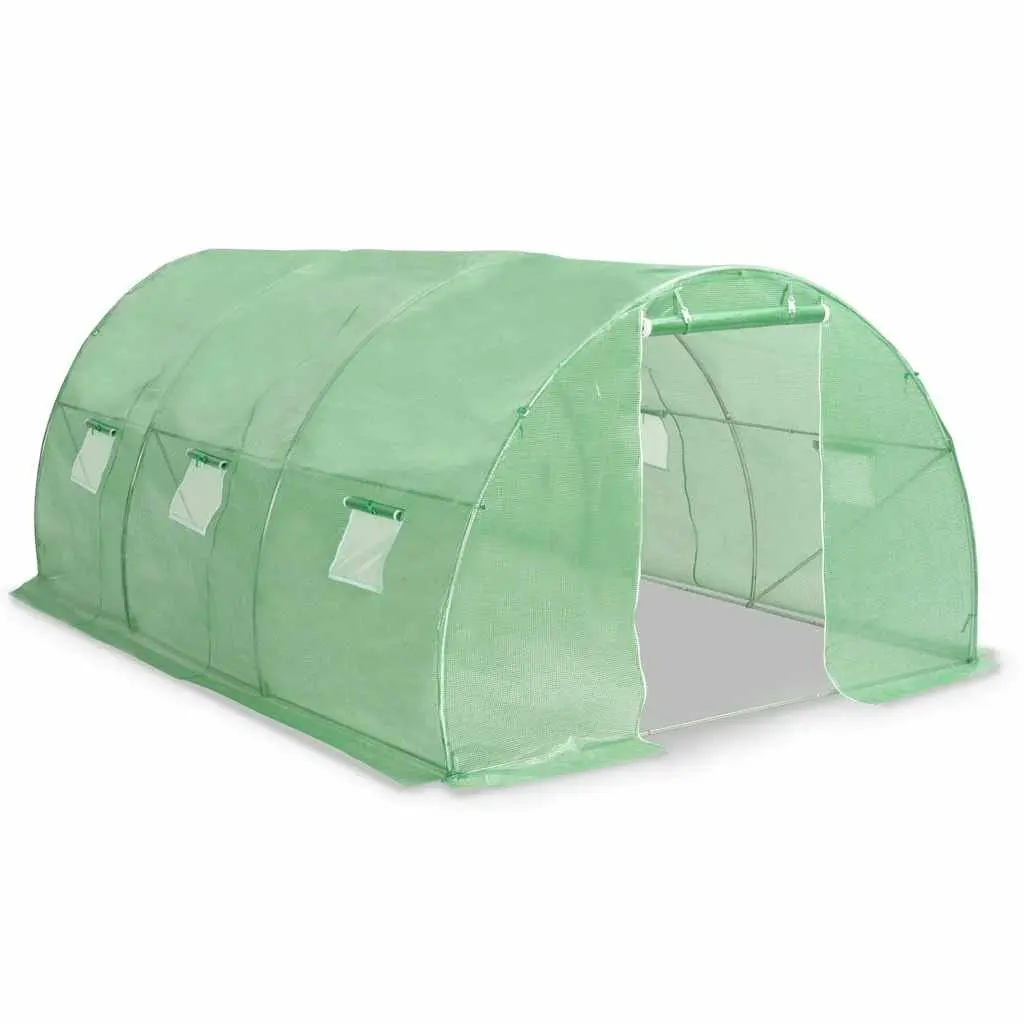 Greenhouse 13.5m² Garden Plant House Green Mesh Fabric Steel Frame Ventilation