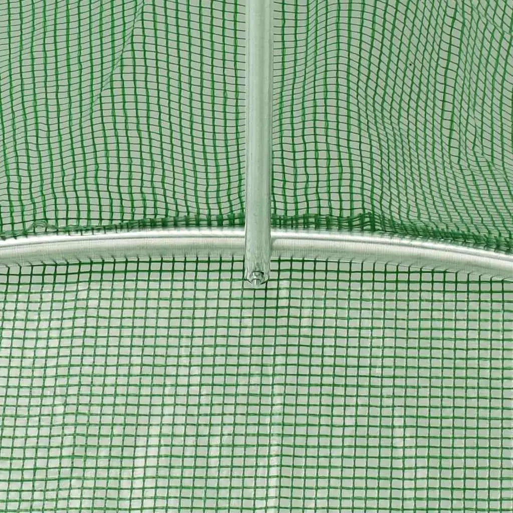 Greenhouse 13.5m² Garden Plant House Green Mesh Fabric Steel Frame Ventilation