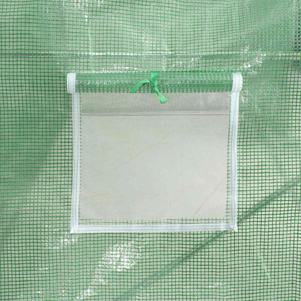 Greenhouse 13.5m² Garden Plant House Green Mesh Fabric Steel Frame Ventilation