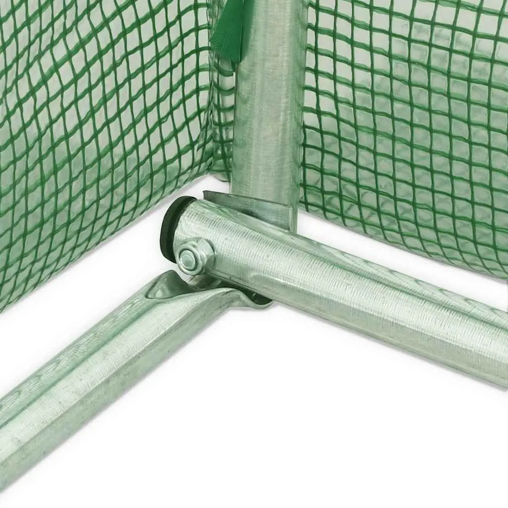 Greenhouse 13.5m² Garden Plant House Green Mesh Fabric Steel Frame Ventilation