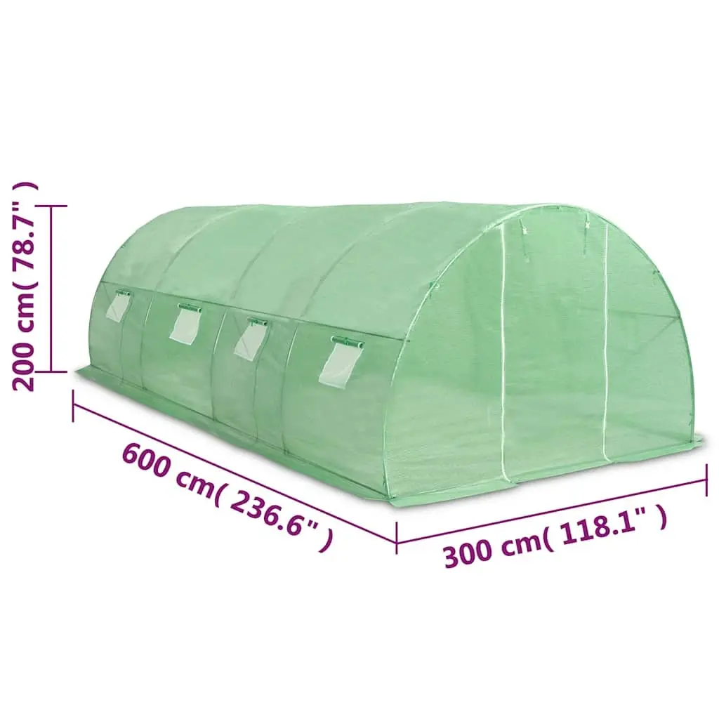 18 m² Greenhouse with Steel Frame