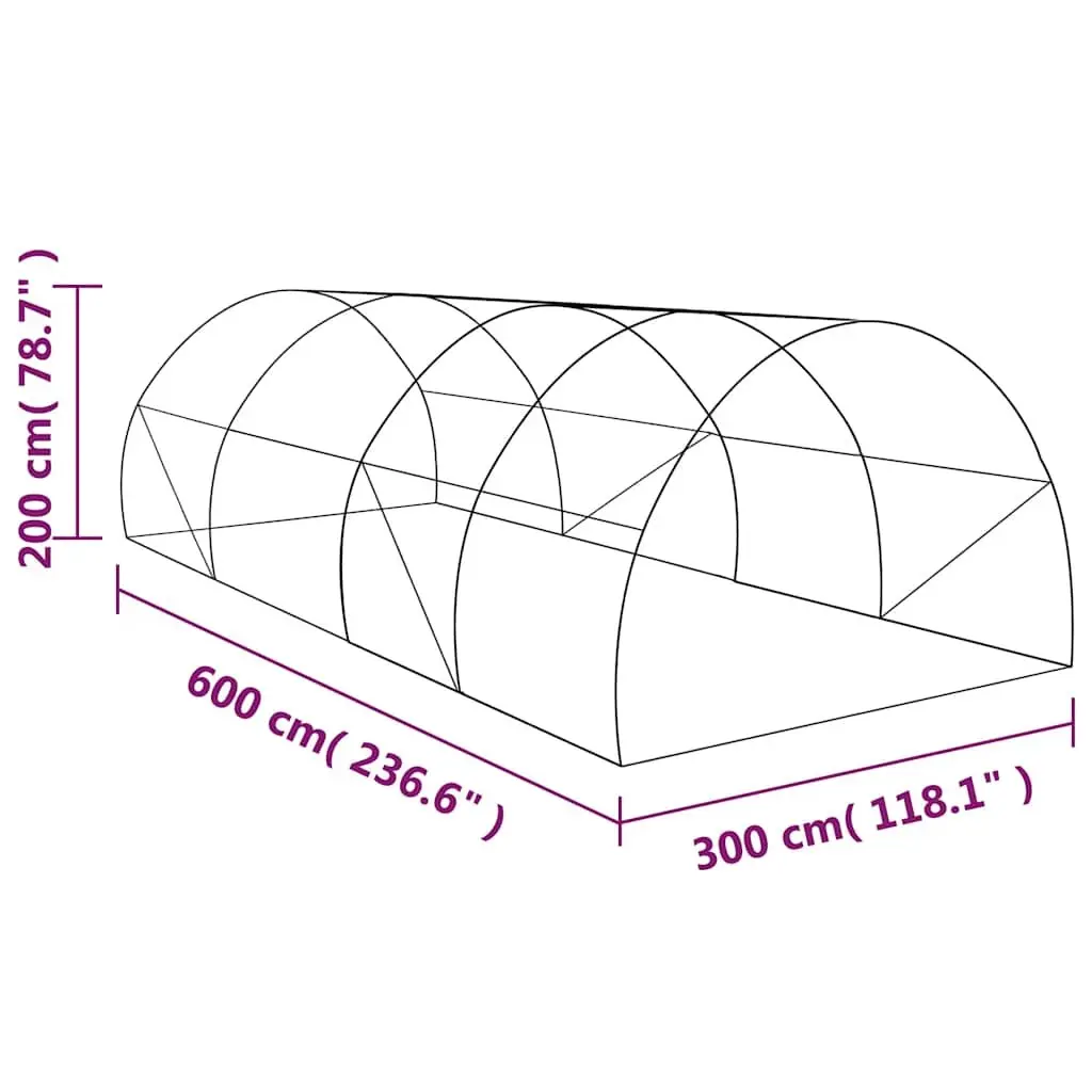 18 m² Greenhouse with Steel Frame