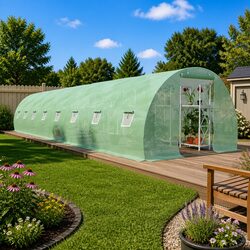 36 m² Greenhouse: Steel Frame, PE Mesh Protection