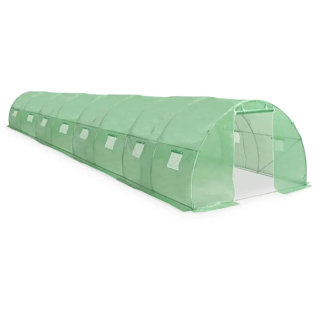 Greenhouse for Garden 36 m² Galvanised Steel Frame PE Mesh with Windows