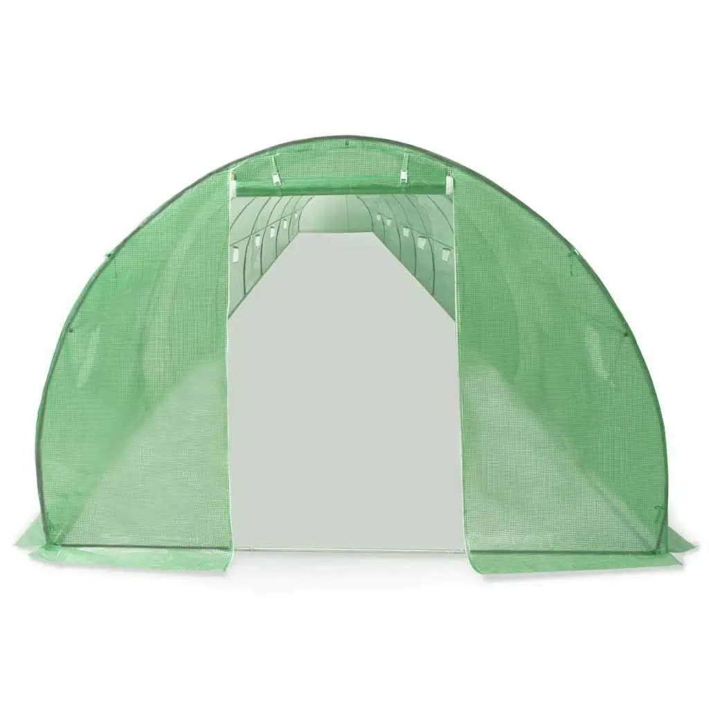 Greenhouse for Garden 36 m² Galvanised Steel Frame PE Mesh with Windows