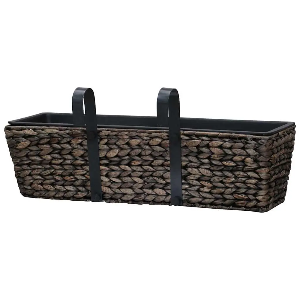 Water Hyacinth Planters 2 Pcs Brown Indoor Plant Pots Removable Containers Set