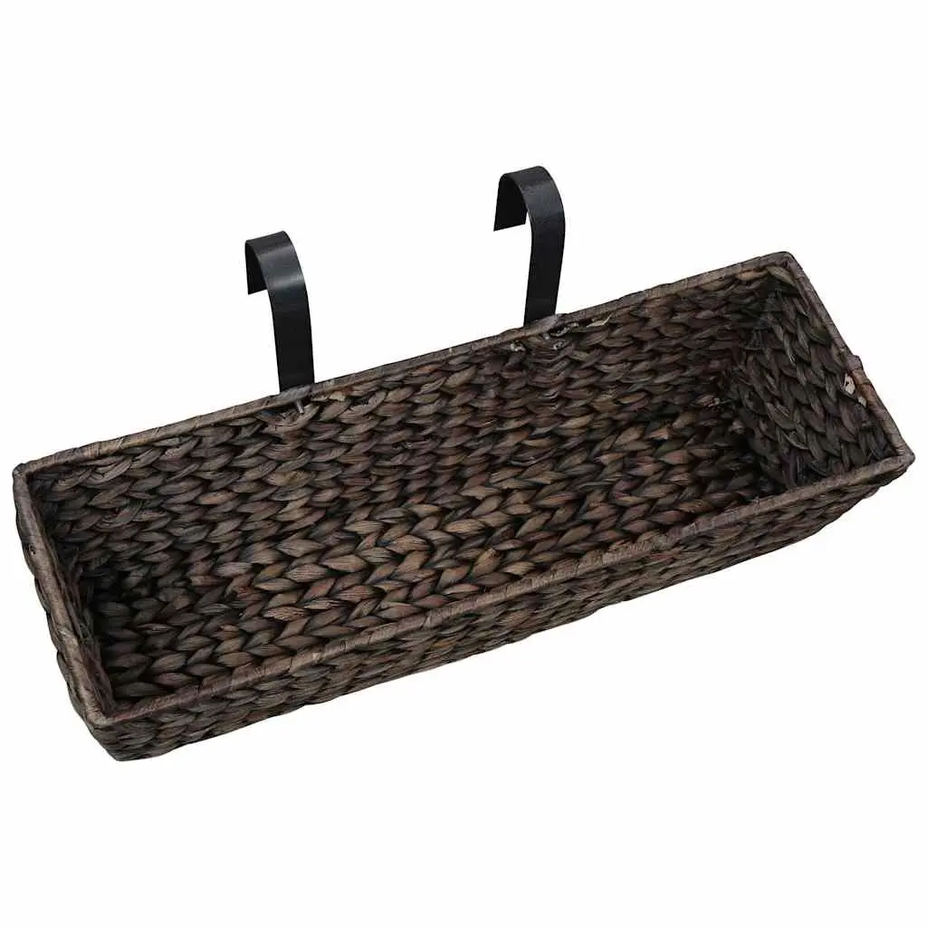 Water Hyacinth Planters 2 Pcs Brown Indoor Plant Pots Removable Containers Set