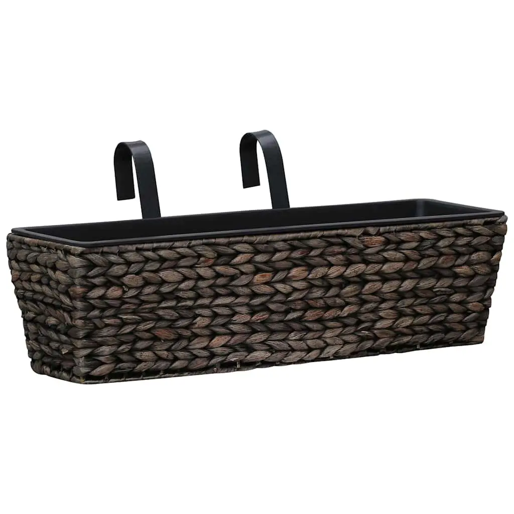 Water Hyacinth Planters 2 Pcs Brown Indoor Plant Pots Removable Containers Set