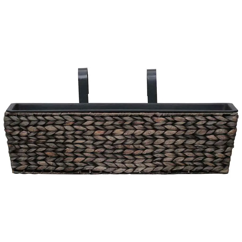 Water Hyacinth Planters 2 Pcs Brown Indoor Plant Pots Removable Containers Set