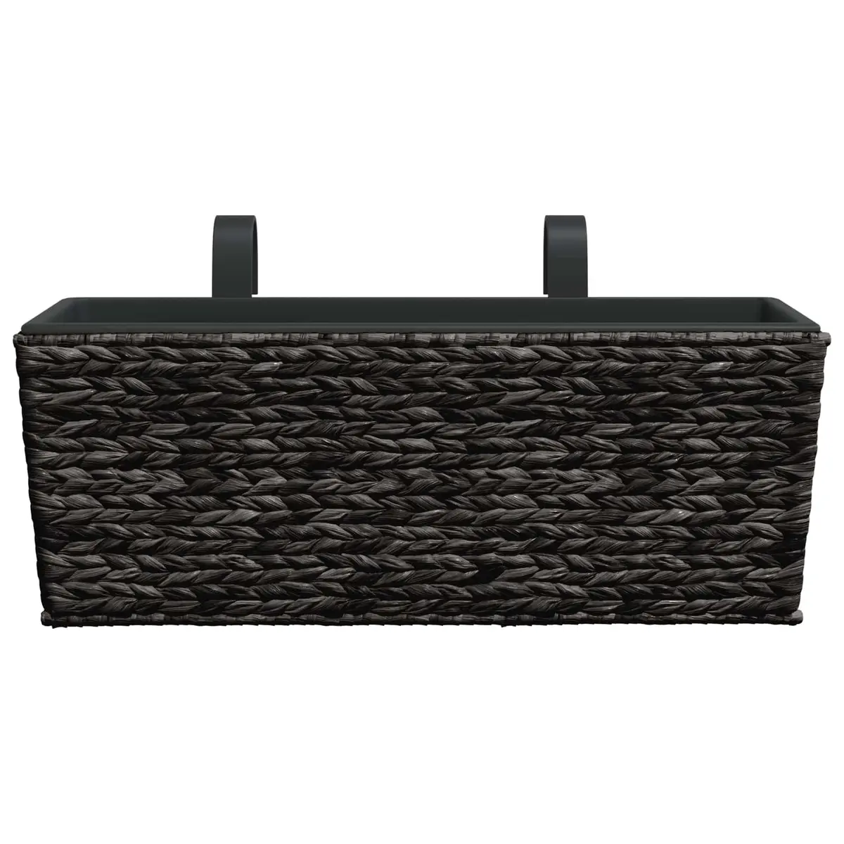Water Hyacinth Planters Indoor Set of 2 Black