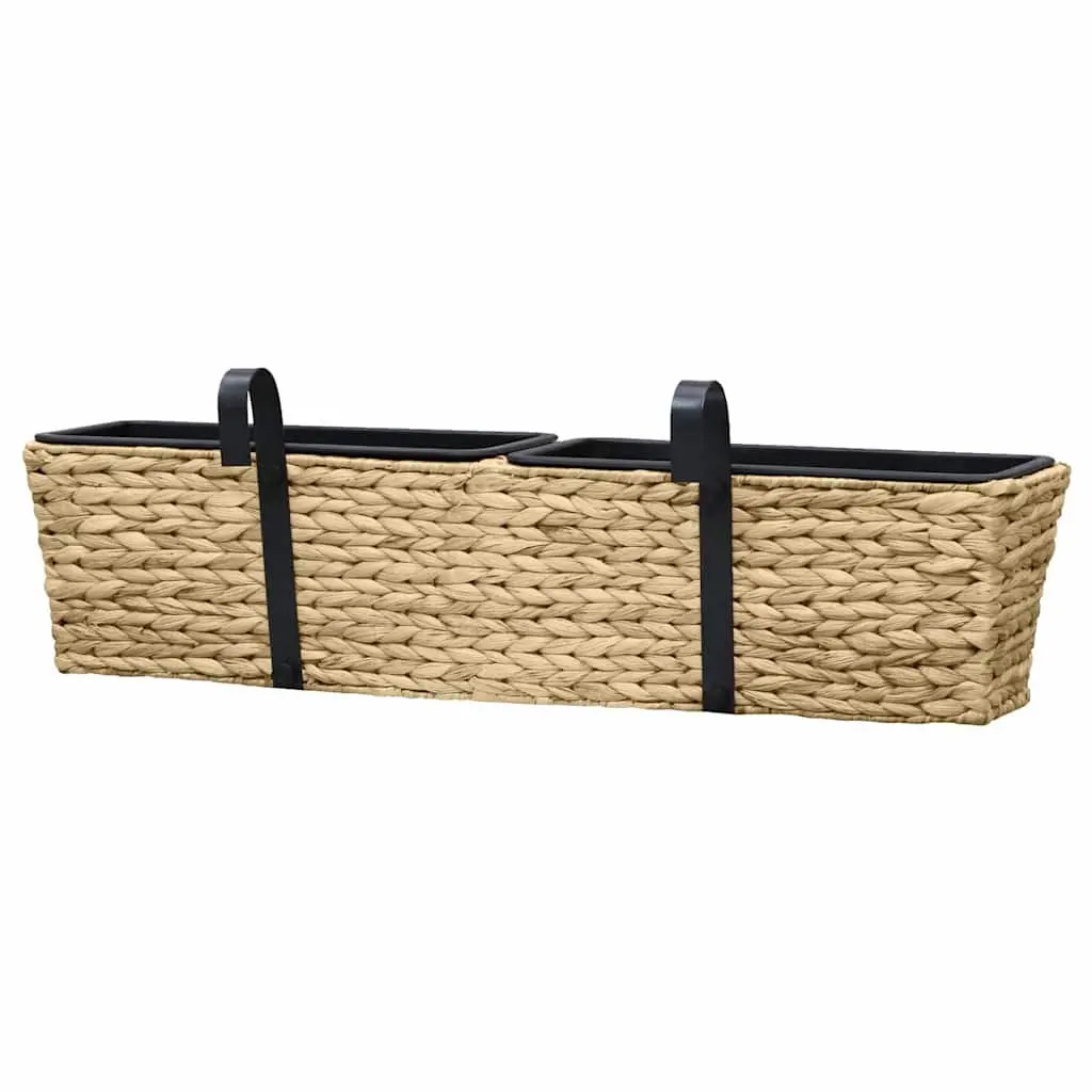 Water Hyacinth Planters Indoor 2 Piece Brown