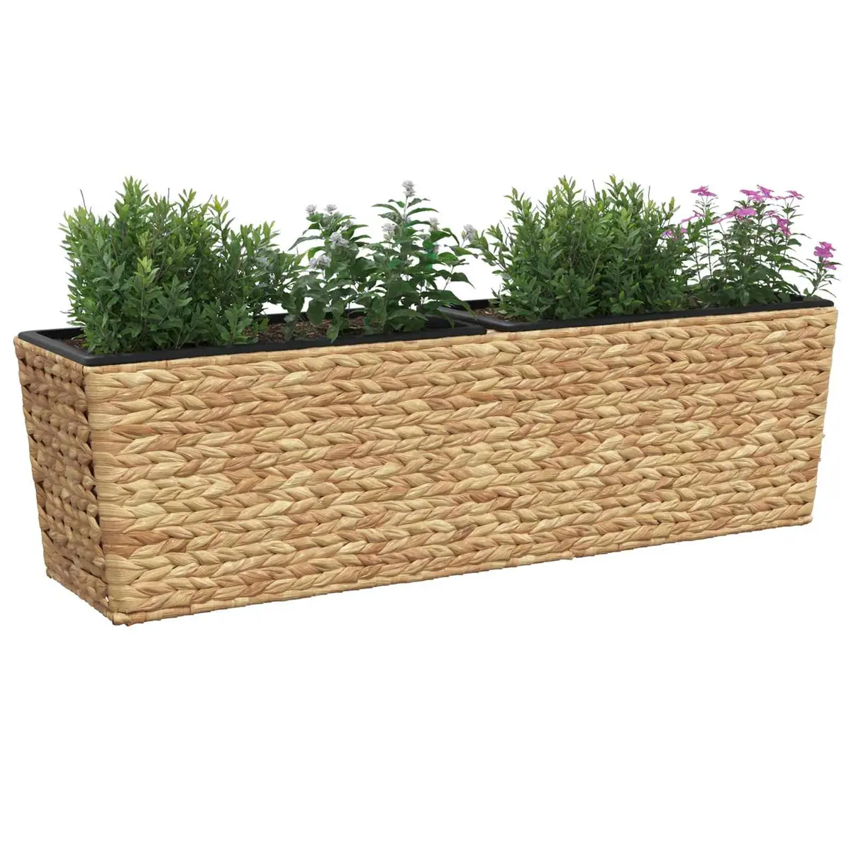 Water Hyacinth Planters Indoor 2 Piece Brown