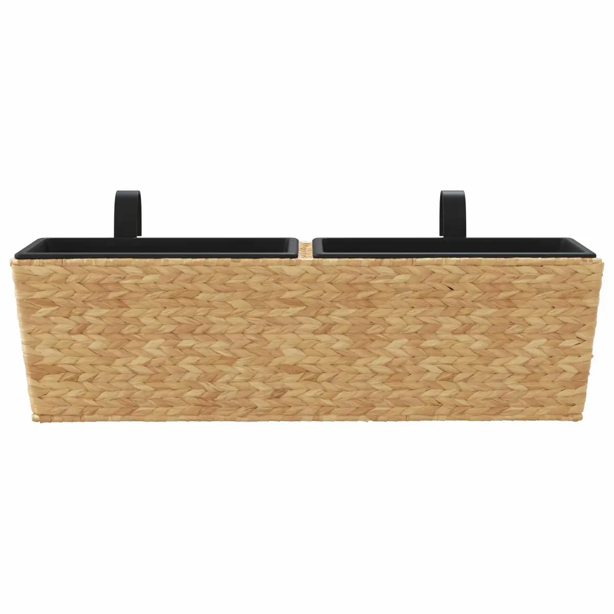 Water Hyacinth Planters Indoor 2 Piece Brown